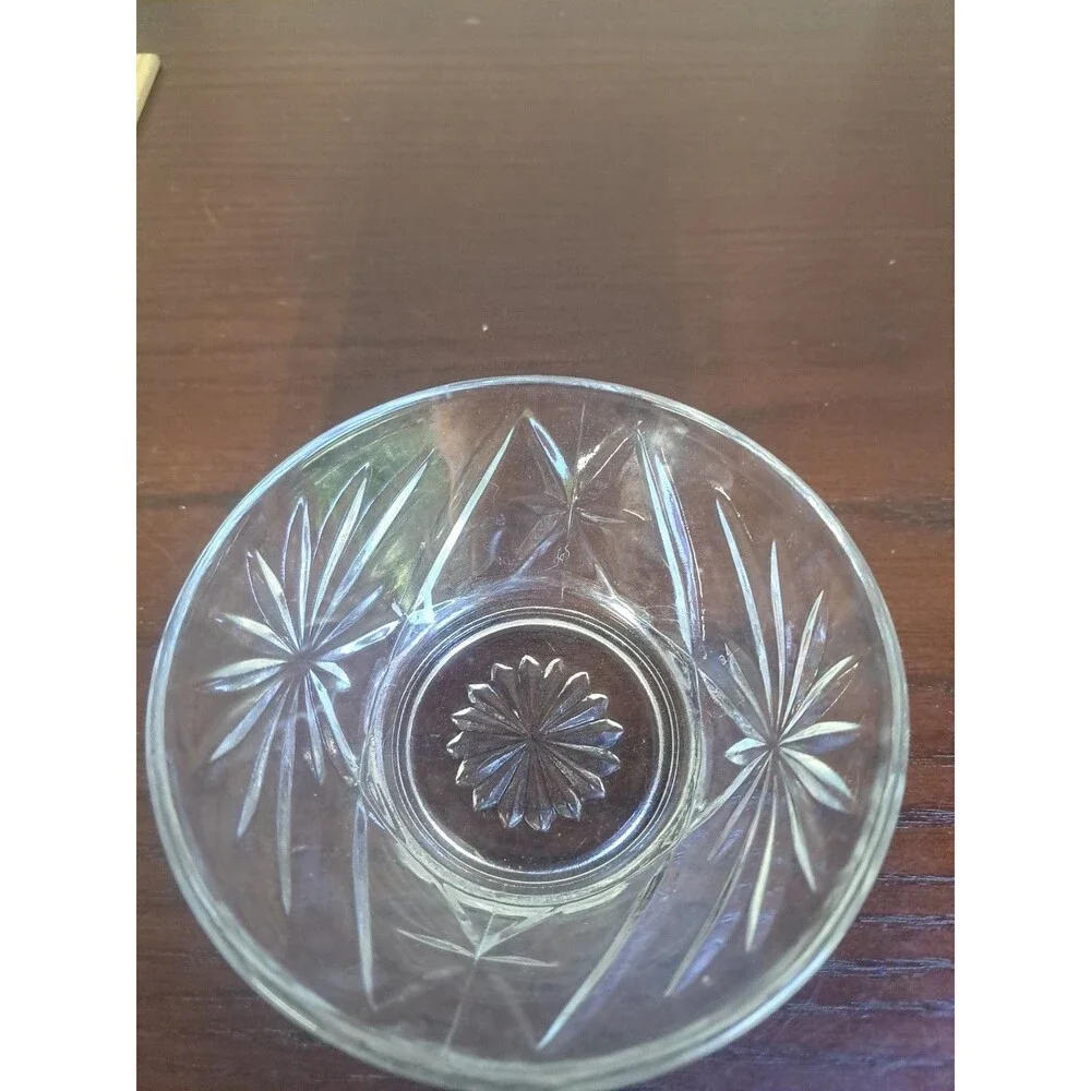 Set Of 8 Vintage Anchor Hocking EAPC Star Of David Dessert Bowls
